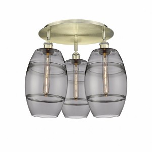 Vaz - 3 Light Flush Mount In Industrial Style-10.88 Inches Tall and 19.75 Inches Wide - 1 of 1