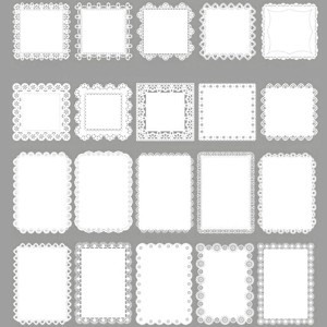 Wrapables Hollow Lace Paper for Arts & Crafts, Scrapbooking, Stationery, Photo Albums (Set of 2) - 1 of 4