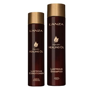 Lanza Keratin Healing Oil Lustrous Shampoo (10.1 oz) & Keratin Healing Oil Lustrous Conditioner (8.5 oz) | Repairs Hair - DUO SET | L'anza - 1 of 4