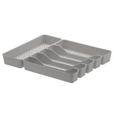 13"x16" 6-Divider Silverware Tray Gray - Spectrum Diversified