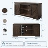 TROPOW Farmhouse TV Stand for TVs Up to 65", Rustic Entertainment Center with Sliding Barn Doors, Storage Cabinets & Adjustable Shelf, Media Console - 3 of 4