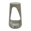 TUYOHW Concrete Patio End Table,Hollow Design Patio Side Table with Wood Texture for Garden,Poolside & Balcony - 4 of 4