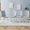 Okak Modern Comfortable Dining Chairs Set of 4, Faux Leather with Thickened Backrest & Anti-Scratch Metal Legs for Kitchen/Office/Bedroom - 3 of 4