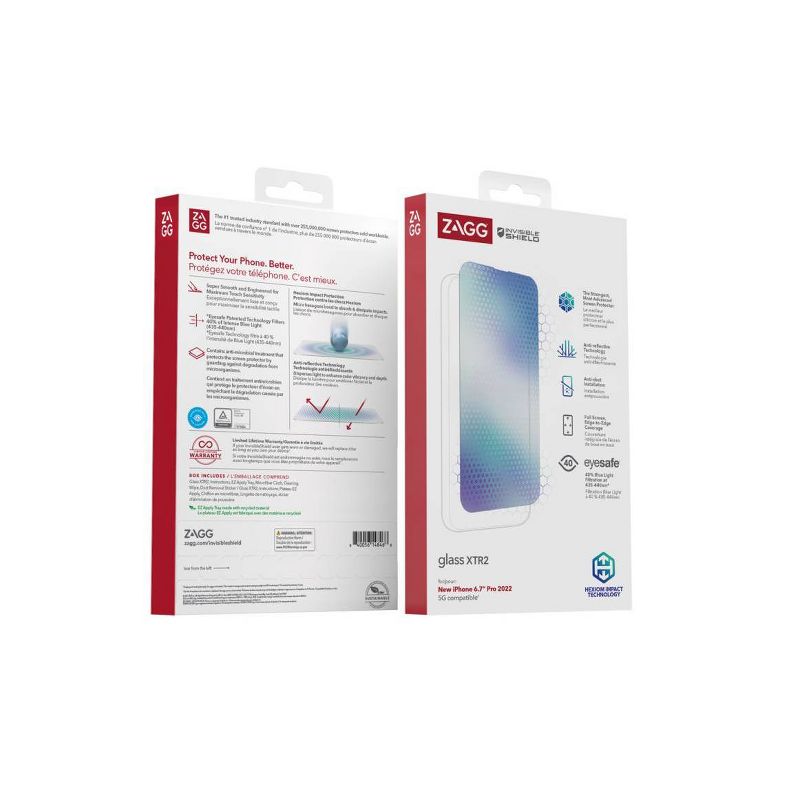 ZAGG Apple iPhone 14 Pro Max InvisibleShield Glass XTR AM Screen Protector, 4 of 7