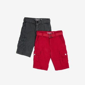RAW X Boy's 2 pack Combo Belted Twill Cargo Shorts - 1 of 4