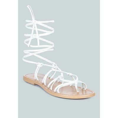 Baxea Handcrafted Tie Up String Flats