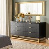 6 Drawer Dresser with Wide Storage, Wood Chest Organizer with Metal Legs, Modern Dresser for Bedroom, Living Room - 4 of 4