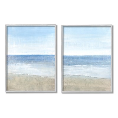 Stupell Industries Coastal Seafoam Beach Waves Soft Tide Landscape