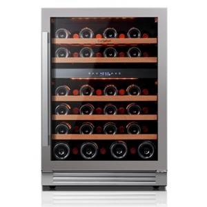 Ca'Lefort 24" dual-zone wine cooler, holds 46 bottles, glass door, powerful compressor, 3 LED lights - 1 of 4