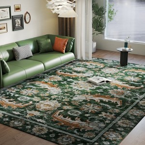 LOVEVOOK Floral Area Rugs for Living Room Rug Washable Abstract Large Rug for Dining Room Bedroom Carpet Non Slip Indoor Modern Nursery Home Office - 1 of 4
