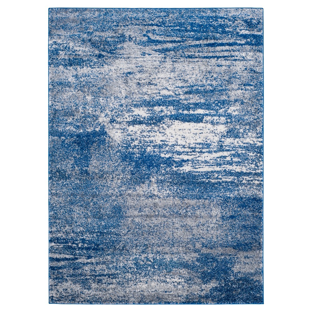 6'7inx9' Evoke Spacedye Design Area Rug Navy/Ivory - Safavieh