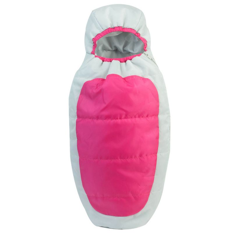 Sophia’s Cocoon Style Camping Sleeping Bag for 18” Dolls, Hot Pink/Gray, 1 of 6