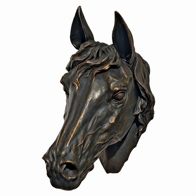 Bronze Finish Resin Patriotic Horse Wall Sculpture
