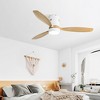 BestParts 52" Flush Ceiling Fan with Solid Wood Blades - 3-Speed, LED Light, Remote Control - 4 of 4