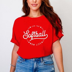 Simply Sage Market Livin' that Softball Mom Life Garment Dyed Tee - 1 of 4
