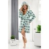 ADR Women's Short Robe, Plush Fleece Women's Robe, Hooded Bathrobe Woman - 2 of 4