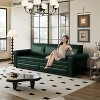 TiramisuBest 93.7" King Pull-Out Sofa Bed, 3-in-1 Convertible Faux Leather Sleeper with Nailhead Trim & Rolled Arms for Living,Dark Brown - 4 of 4
