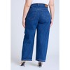 ELOQUII Women's Plus Size Two Tone High Rise Straight Leg Jean - 4 of 4