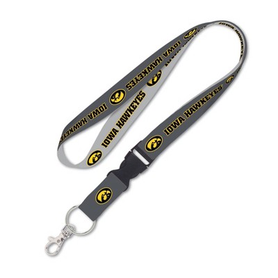 NCAA Iowa Hawkeyes Charcoal Lanyard