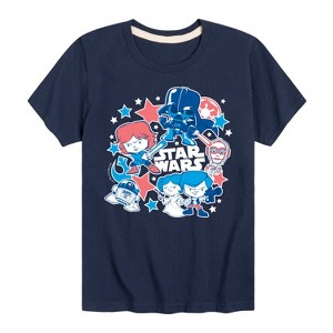 Boys' - Star Wars - Americana Stickers Short Sleeve Graphic T-Shirt - 1 of 4