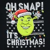 Seven Times Six Shrek Shirt Men's Oh Snap Its Christmas Adult Short Sleeve Graphic Tee Black - 2 of 3