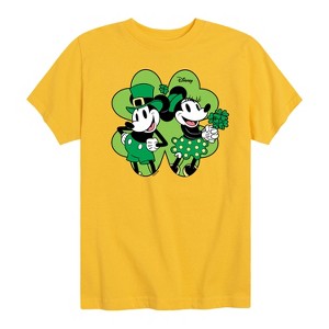 Boys' - Disney - Mickey Minnie Shamrock Short Sleeve Graphic T-Shirt - 1 of 4