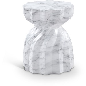 Meridian Furniture,Caserta Marble Finish Concrete End Table - 1 of 4