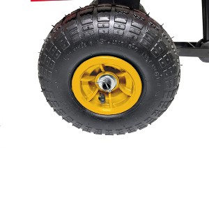 Anybear Heavy Duty Metal Garden Cart Steel Mesh Yellow 300lbs Garden Cart - 1 of 4