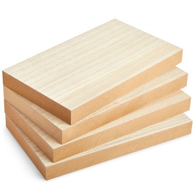 Bright Creations 4 Pack 6 X 10 Inch Unfinished Wood Blocks, Smooth ...