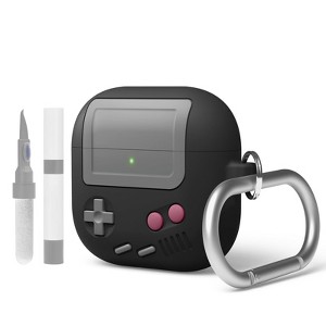 HTUTWOO Compatible With AirPods 4 Case Cover (2024), Classic Retro Handheld Game Console Design Case, Carabiner Included - 1 of 4