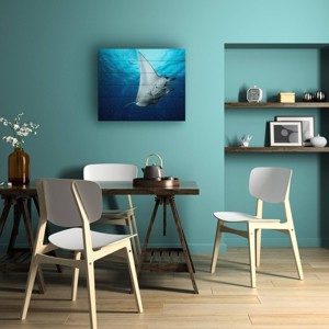 Trademark Fine Art Roberto Marchegiani Manta Fly Wood Slat Art - 1 of 4