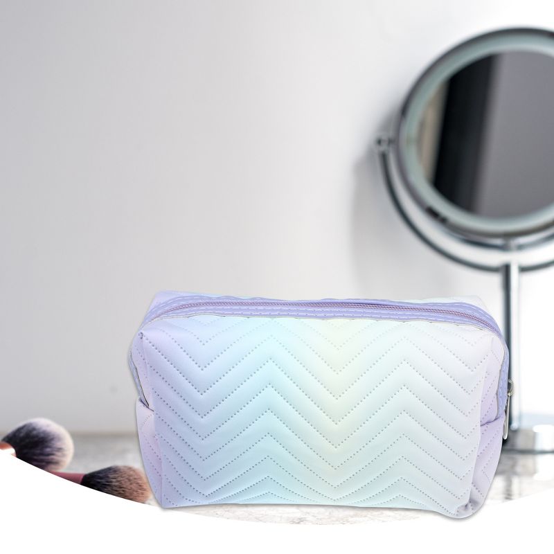 Unique Bargains Travel Makeup Bag Portable Toiletry Bag Small Cosmetic Organizer Gradient, 2 of 7