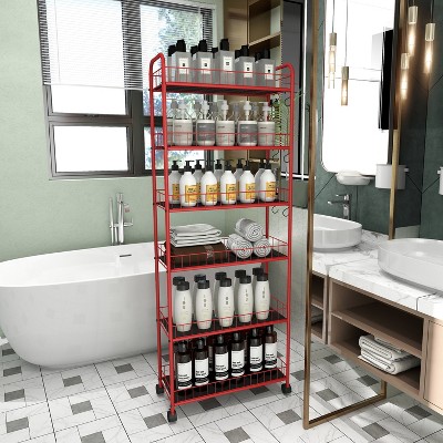 HDZNVF 6 Tier Slim Rolling Storage Cart