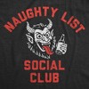 Mens Funny T Shirts Naughty List Social Club Sarcastic Christmas Graphic Novelty Tee For Men - Crazy Dog Men's T Shirt Gift For Christmas - 2 of 4
