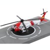 Sikorsky HH-60J Jayhawk Helicopter White and Red "United States Coast Guard" with Runway Section Diecast Model by Runway24 - 3 of 4