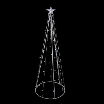 Northlight 6' White LED Lighted Cone Tree Outdoor Christmas Decor