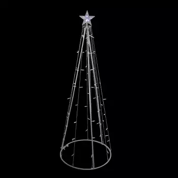Northlight 6' Multi-color Led Lighted Cone Tree Outdoor Christmas ...