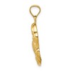 Black Bow Jewelry 14k Yellow Gold Polished 2D Crab Pendant, 20 x 28mm (3/4 x 1 1/8 Inch) - 2 of 4