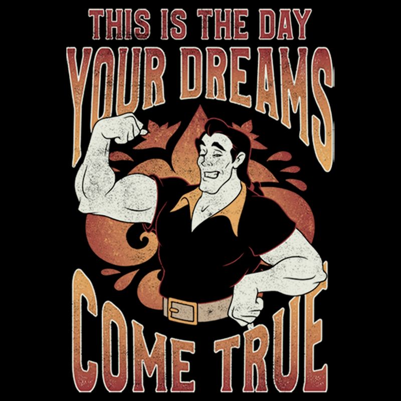 Juniors Womens Beauty and the Beast Gaston The Day Your Dreams Come True T-Shirt, 2 of 5
