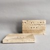 Aoibox Natural Smooth Real Marble Soap Dish with Draining Holes, Facial Sponge Holder, Bathroom Makeup Sponge Tray in Beige Travertine - 4 of 4
