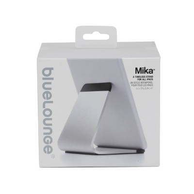 Mika Tablet Stand Aluminum - BlueLounge: Ergonomic iPad Holder, Silver Docking Station, Compatible with Apple iPad 9.7-inch