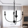 Hunter Fans 26" Southcrest 4-Light Ceiling Chandelier Flat Matte Black - 4 of 4