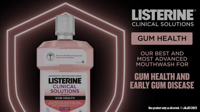 Listerine Clinical Solutions Gum Health Mouthwash for Antigingivitis and Antiplaque - 1L, 2 of 9, play video