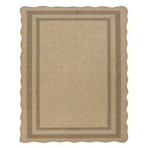 Lahome Diamond Double Frame Diagonal Faux Jute Rectangular Indoor Outdoor Area Rug - 1 of 4