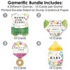 Big Dot of Happiness Wildflowers Baby - 4 Boho Floral Baby Shower Games - 10 Cards Each - Gamerific Bundle - 3 of 4