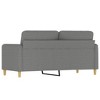 vidaXL Dark Gray Fabric Sofa – Modern, Stylish 2-Seater Sofa with Sturdy Plywood-Metal Frame, Thickly Padded Seat, Armrests and Back Pillow - 4 of 4