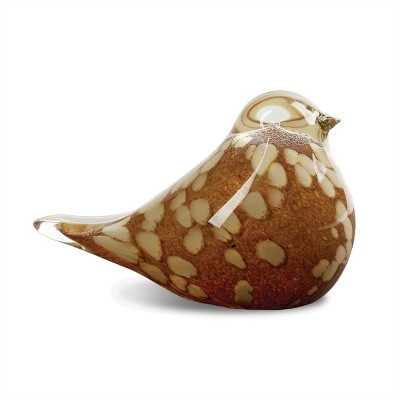 Elegant Glass Bird Sculpture 5"L x 3"H
