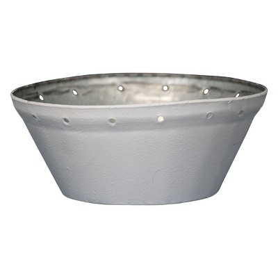 White Pierced Metal Decorative Bowl - Foreside Home & Garden