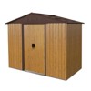 DSVIMOY Storage Shed, Outdoor Metal Storage Shed with Sliding Door and foundation for Backyard (No Floor), Coffee, 93*51.75*74.75 - 3 of 4