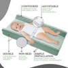 Modera Organic Cotton Contoured Baby Changing Pad w/ Waterproof Foam Mattress, Includes Soft Removable & Washable Cover, Safety Strap, Non-Slip Bottom - 3 of 4